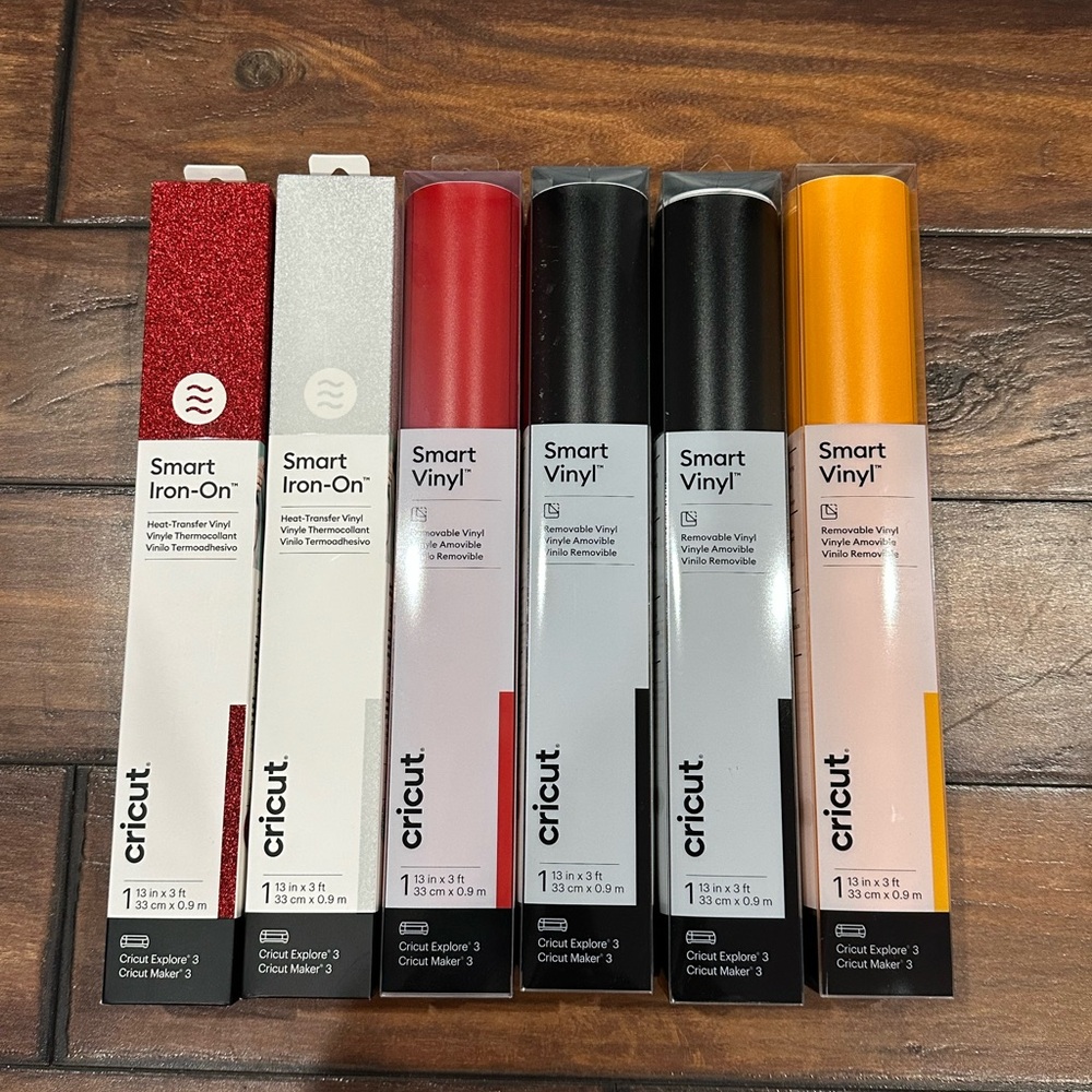Cricut Smart Vinyl and Smart Iron-On Collection - Red, Silver, Black, Gold